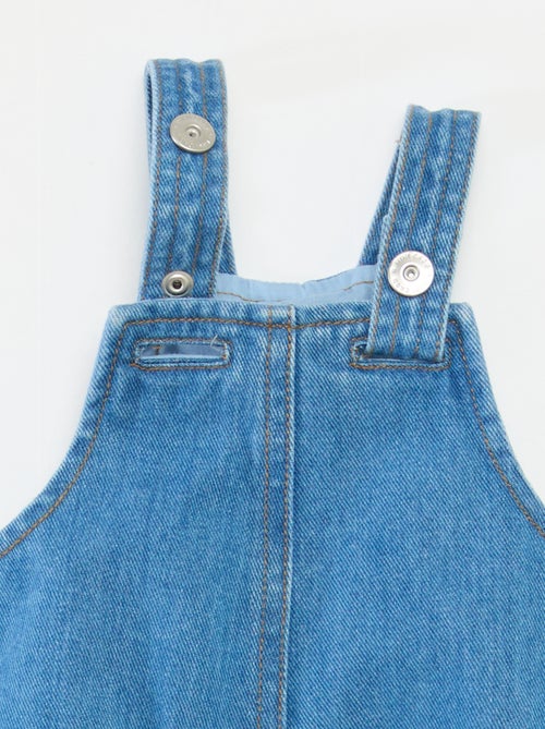 Salopette denim boule en coton - Kiabi
