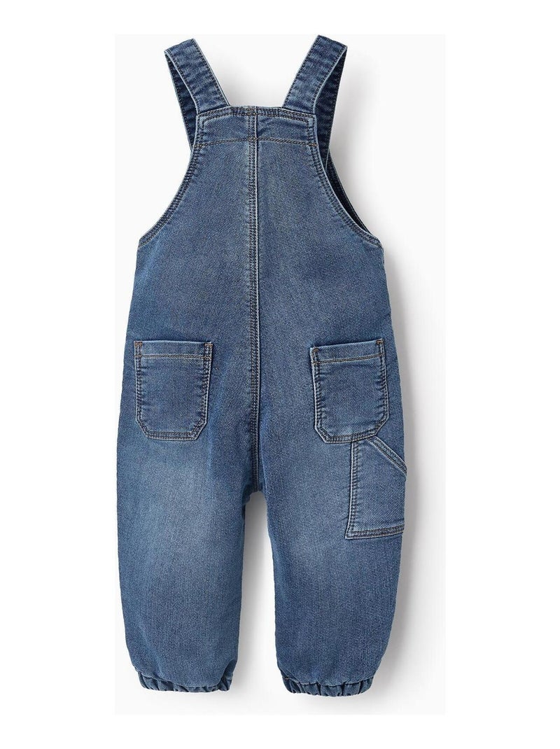 Salopette denim, poche kangourou, bretelles réglables MOTORCITY Bleu - Kiabi