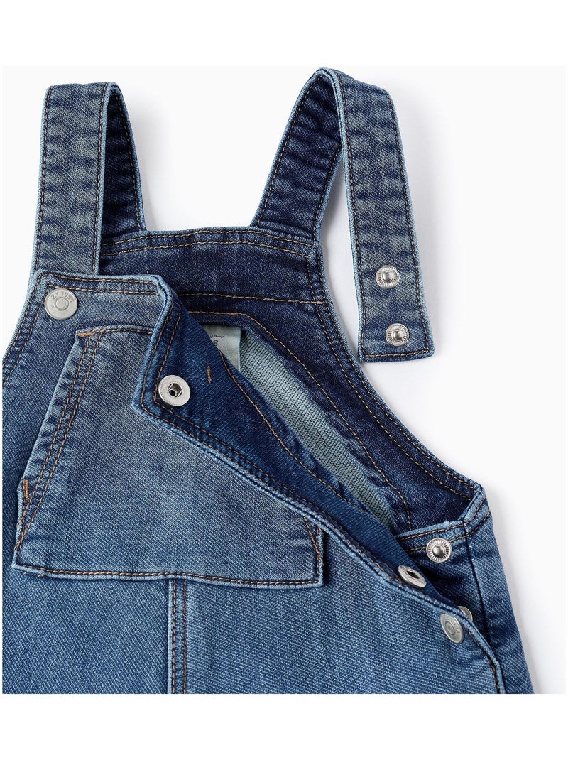 Salopette denim, poche kangourou, bretelles réglables MOTORCITY Bleu - Kiabi
