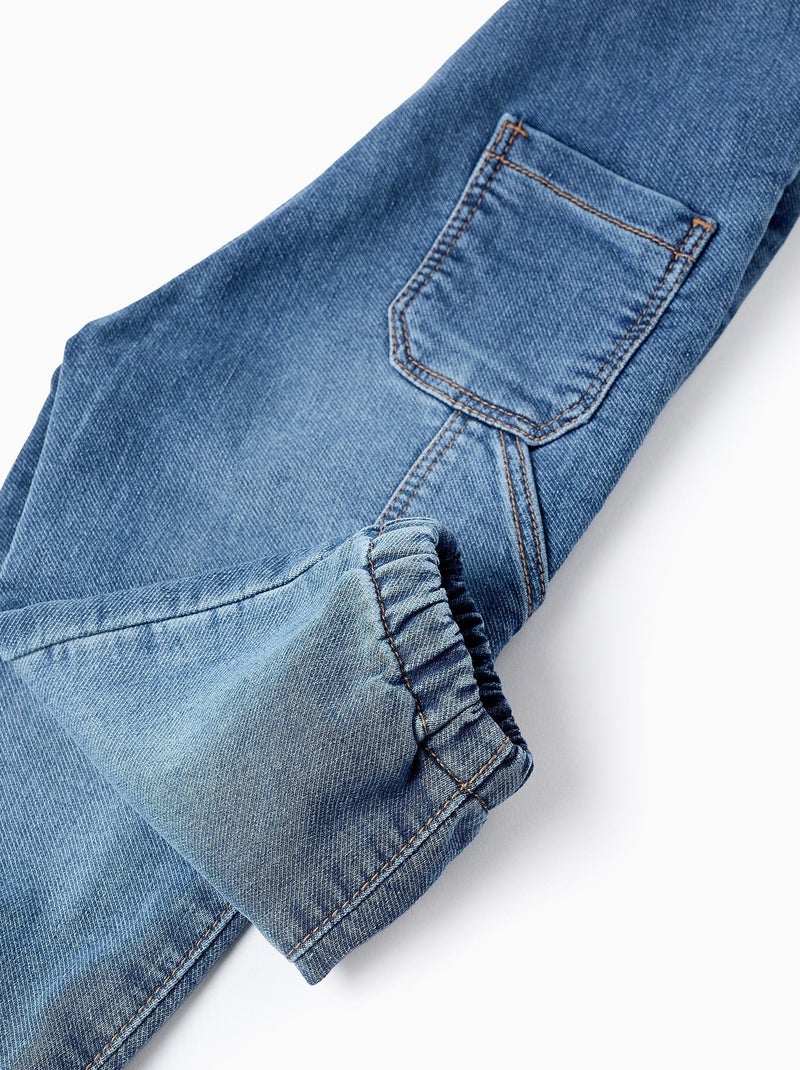 Salopette denim, poche kangourou, bretelles réglables MOTORCITY Bleu - Kiabi