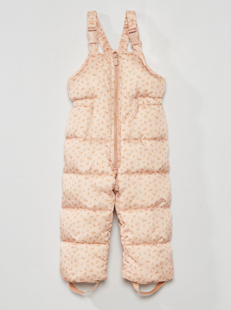 Salopette doudoune imprimée Rose - Kiabi