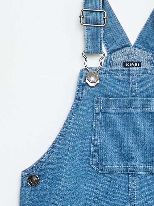 Salopette droite en jean côtelé - Kiabi