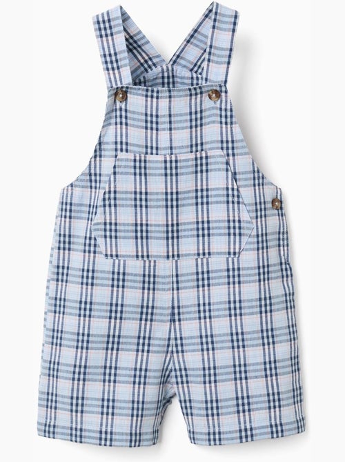 Salopette en coton à motif à carreaux B&S - Kiabi