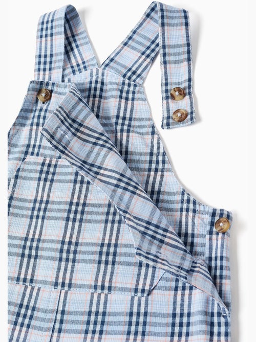 Salopette en coton à motif à carreaux B&S - Kiabi