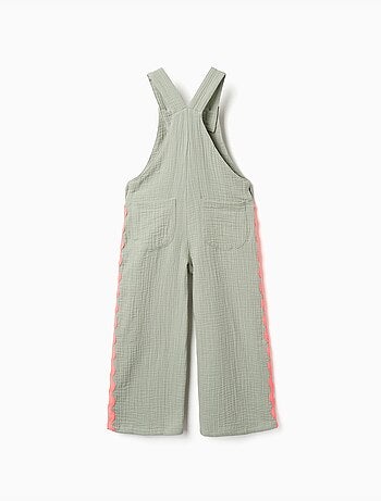 Salopette en coton avec bandes ric rac