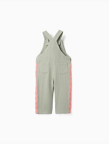 Salopette en coton avec bandes ric rac