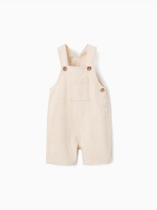 Salopette en coton dobby avec poches - Kiabi
