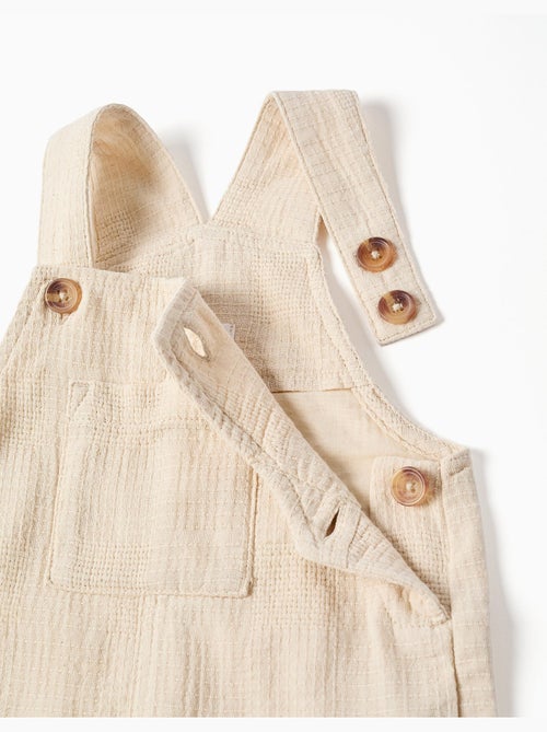 Salopette en coton dobby avec poches - Kiabi