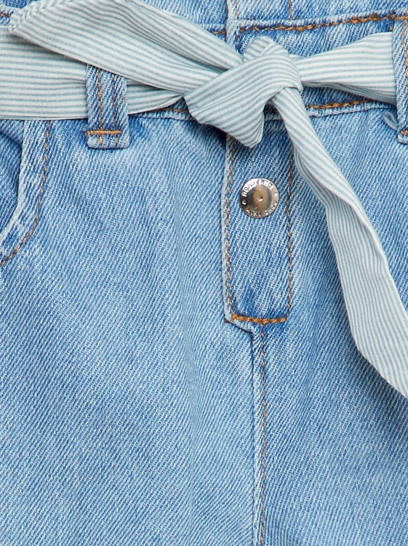 Salopette en denim avec ceinture BLEU - Kiabi