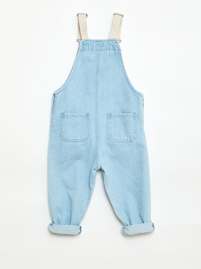 Salopette en denim avec poche plaquée Bleu - Kiabi