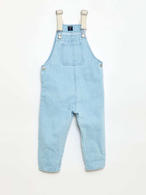 Salopette en denim avec poche plaquée - Kiabi