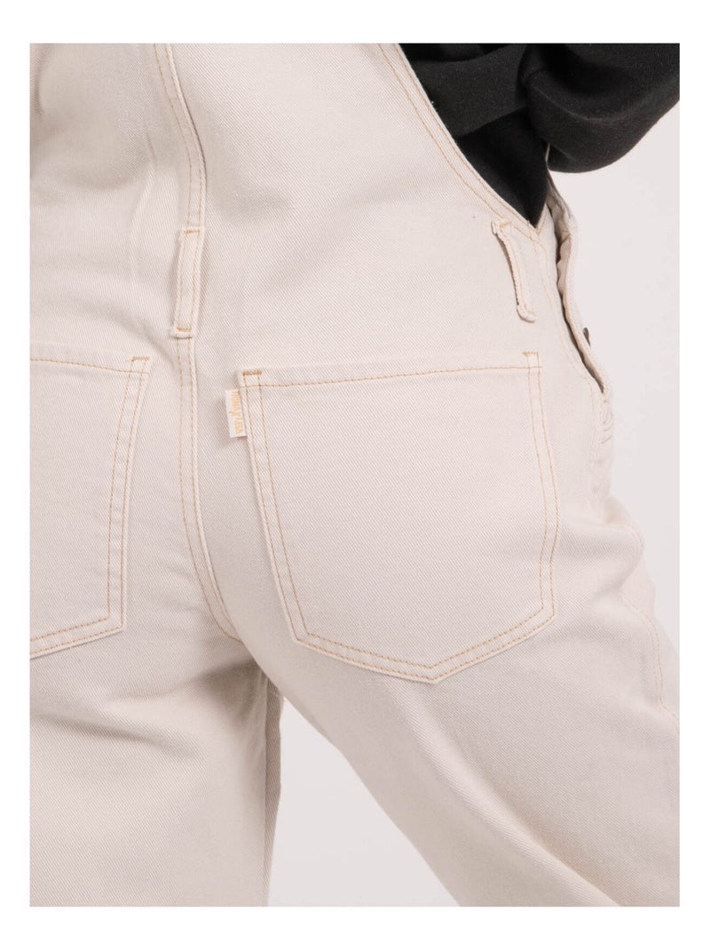 Salopette en denim ELVINE Ecru - Kiabi