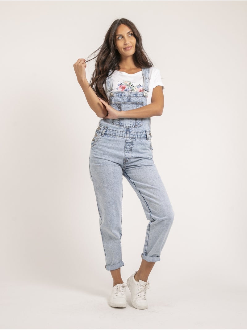 Salopette en denim ENA Bleu clair - Kiabi