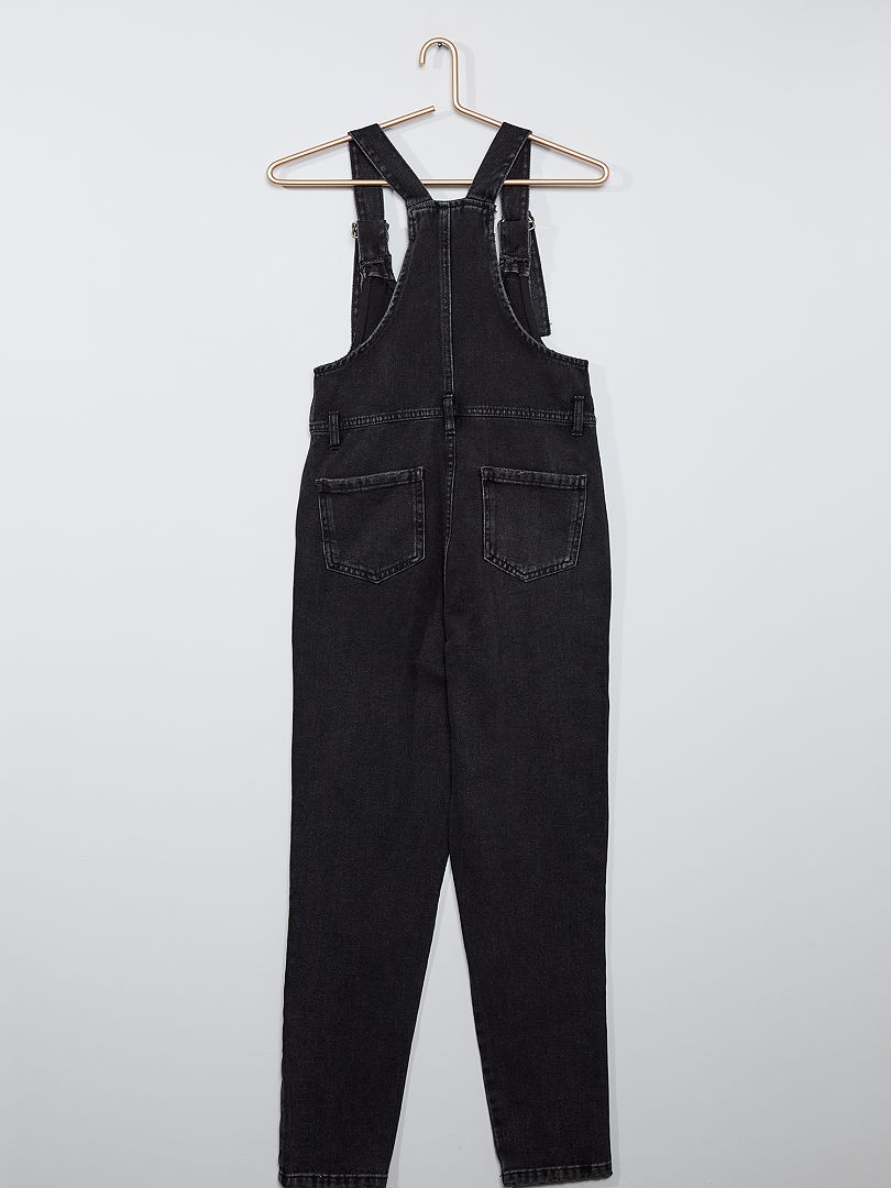 Salopette En Jean Fille Bretelles à Volants Stone - Foto 9