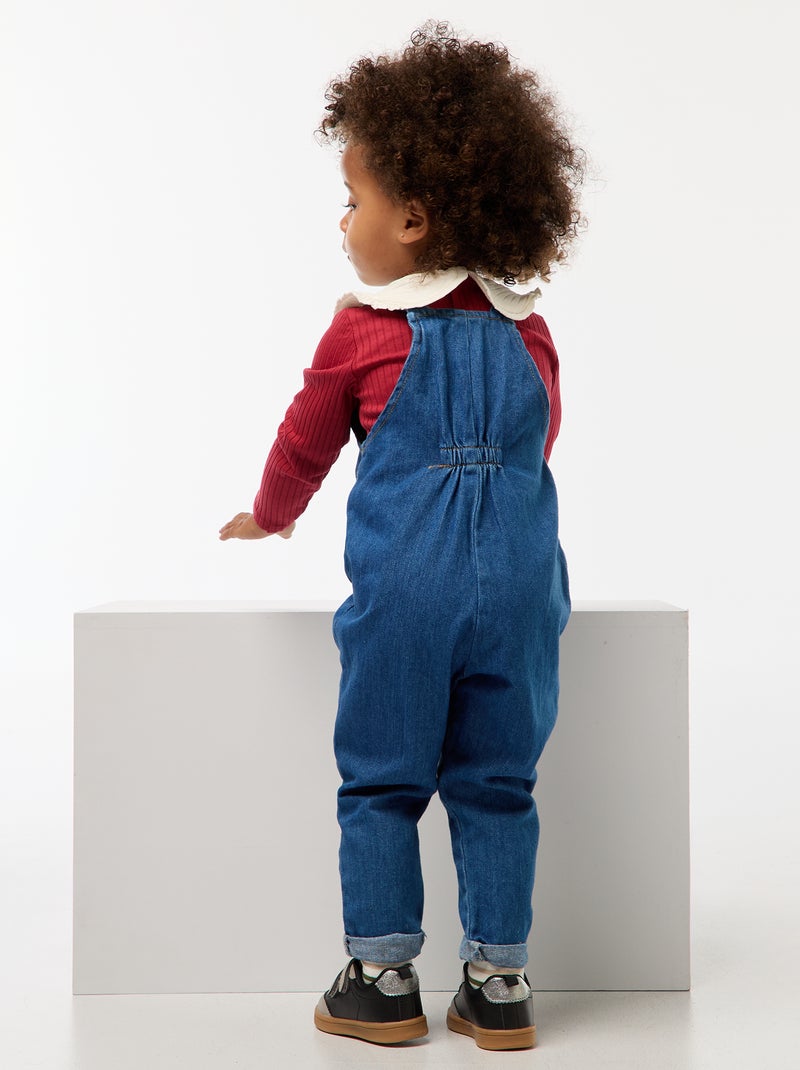 Salopette en jean à motif Bleu - Kiabi