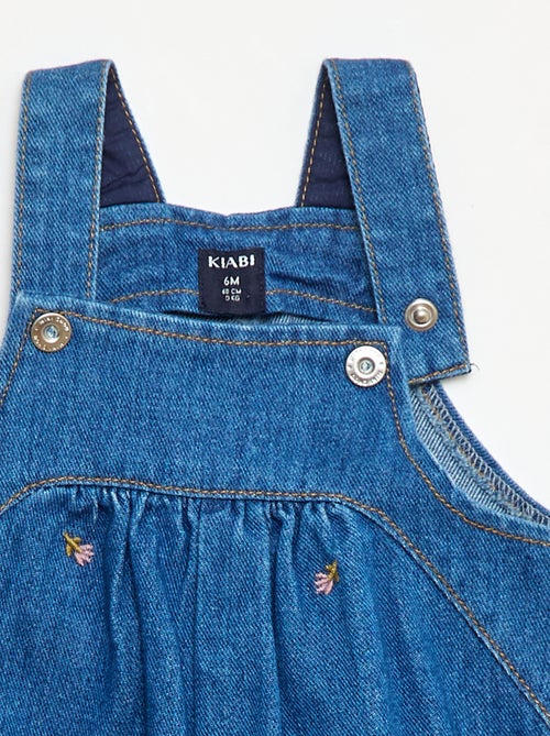 Salopette en jean à motif - Kiabi