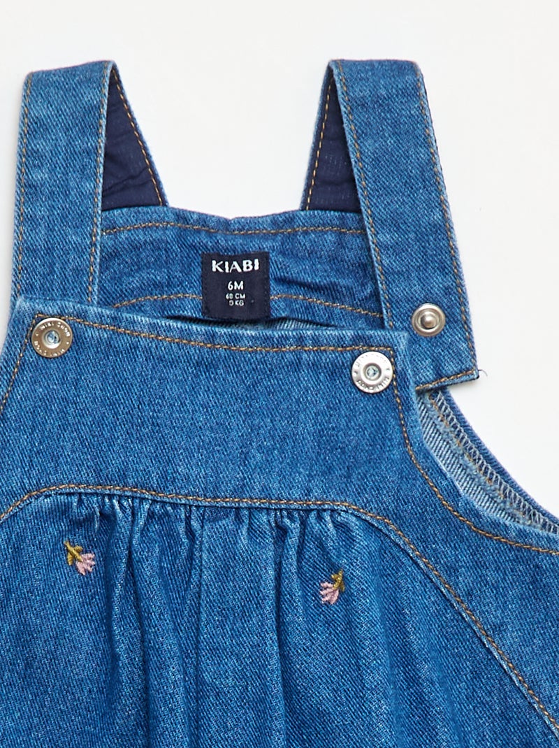Salopette en jean à motif Bleu - Kiabi