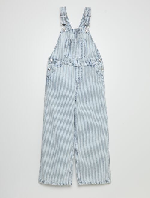 Salopette en jean avec rayures - Kiabi