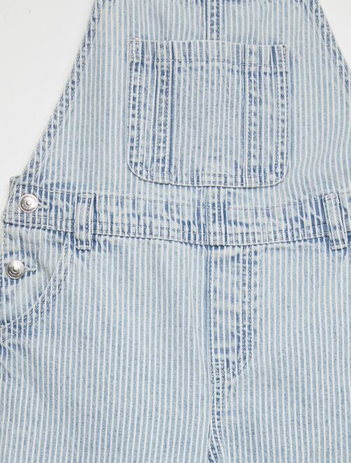 Salopette en jean avec rayures - Kiabi