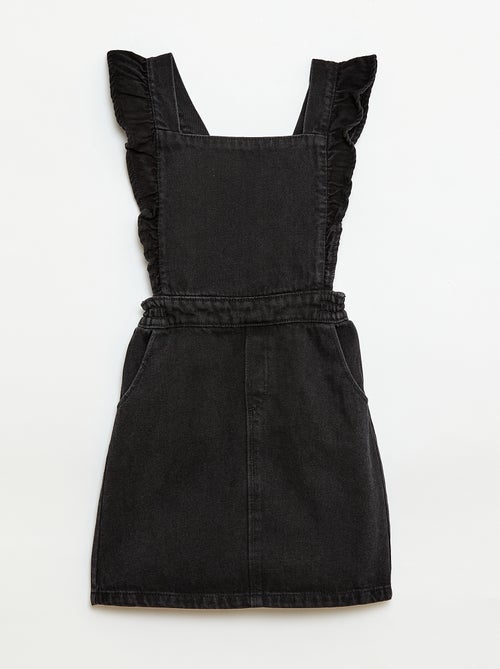 Salopette en jean avec volants - Kiabi