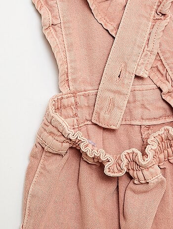 Salopette en jean avec volants