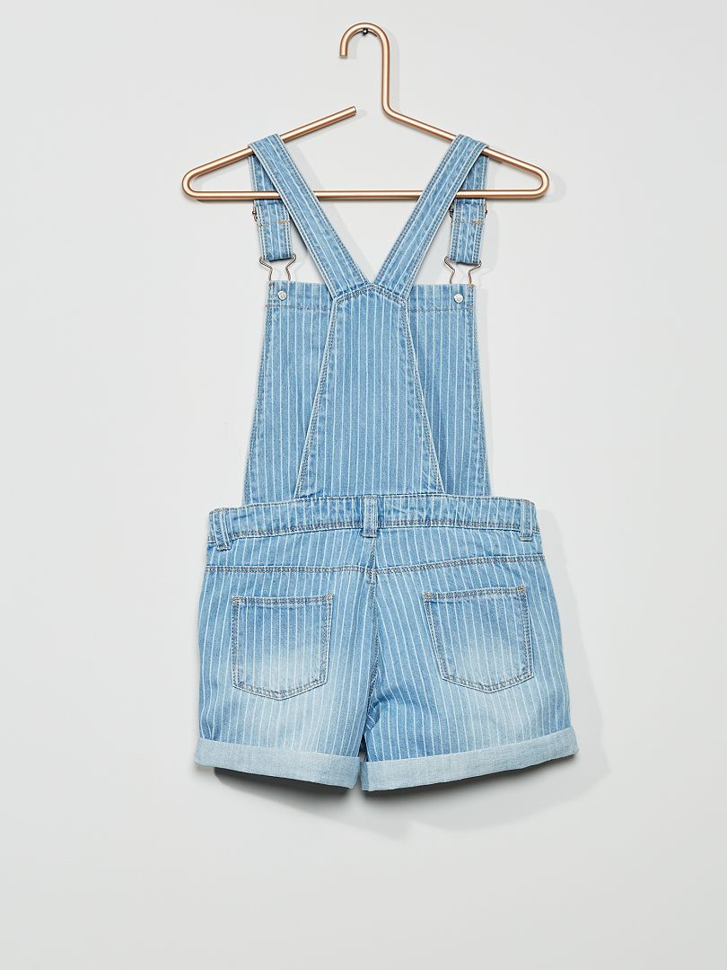 Salopette - Bleu coton rayures