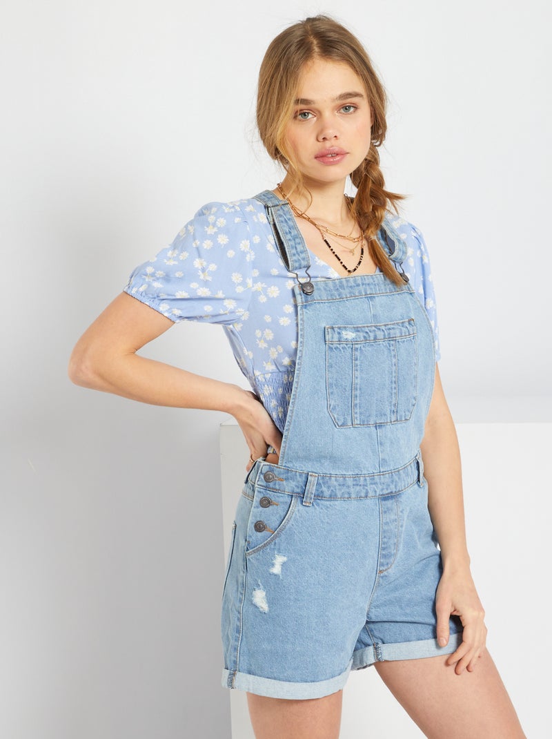 Salopette en jean bleu - Kiabi