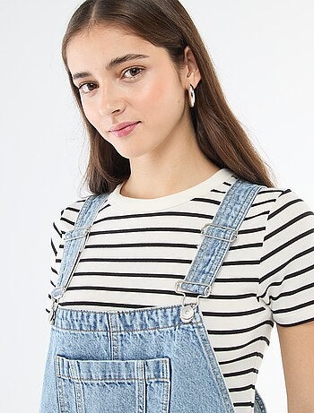 Salopette en jean droite