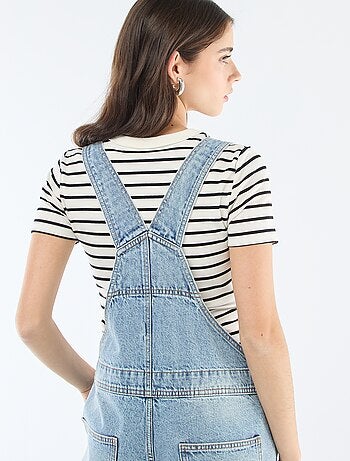 Salopette en jean droite