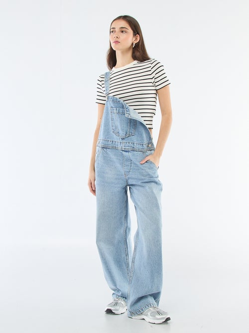 Salopette en jean droite - Kiabi