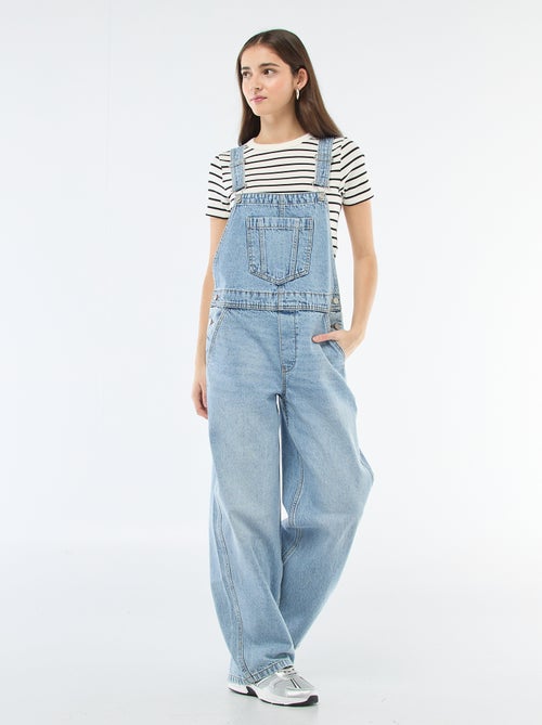 Salopette en jean droite - Kiabi