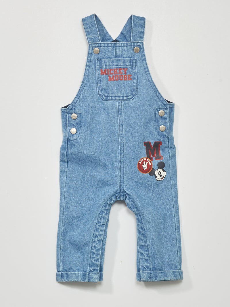 Salopette en jean 'Mickey' 'Disney' Bleu - Kiabi