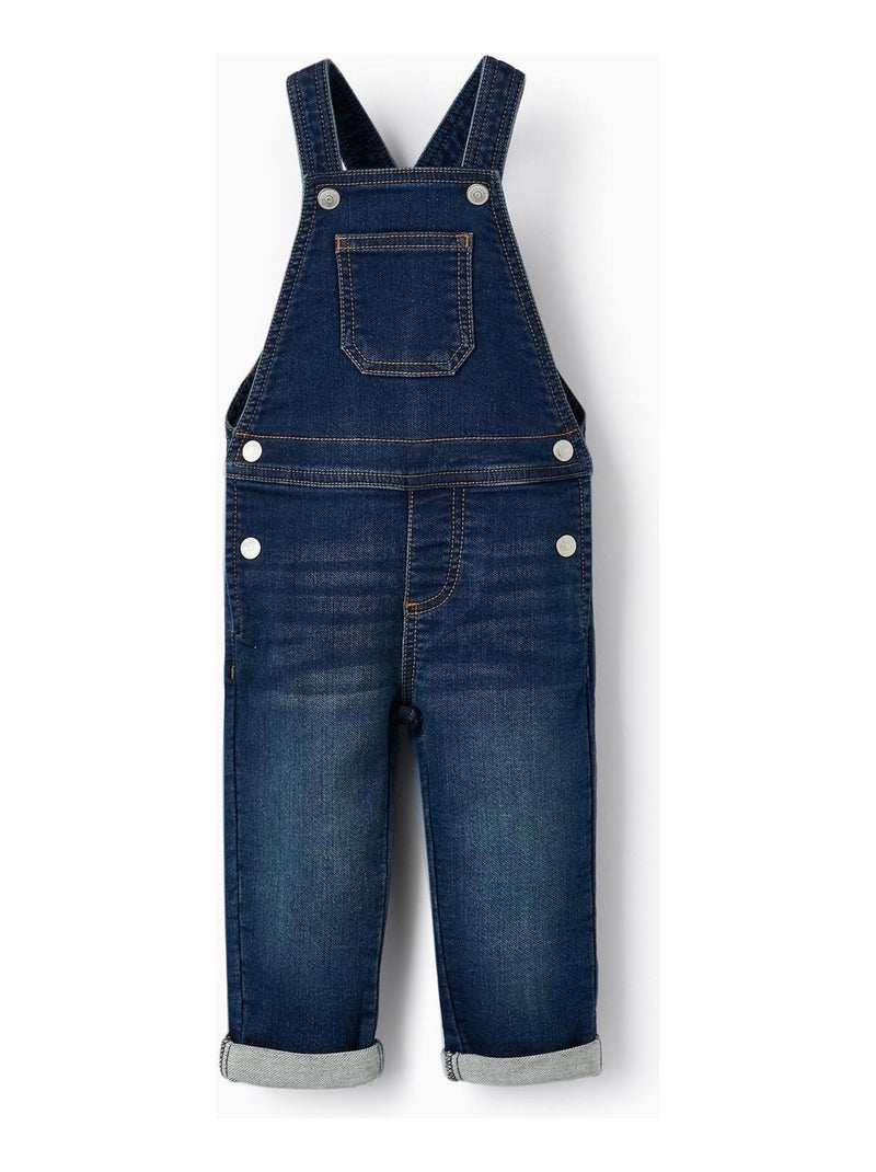 Salopette en jean pour bébé garçon   GREAT GOALS GREAT WORLD Bleu - Kiabi