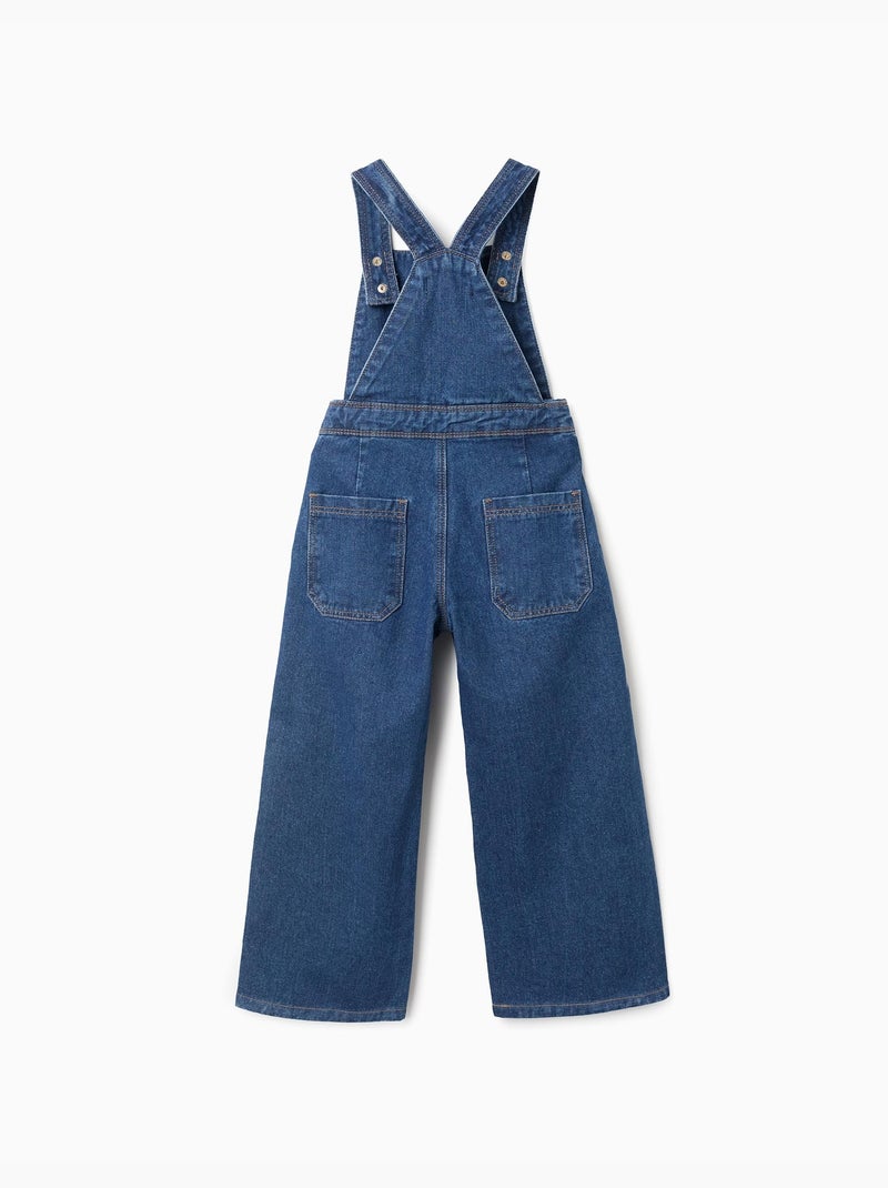Salopette en Jean Wide Leg Bleu Bleu - Kiabi