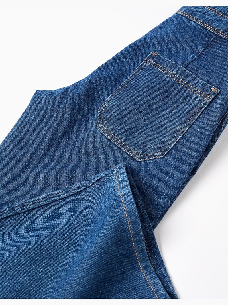 Salopette en Jean Wide Leg Bleu Bleu - Kiabi