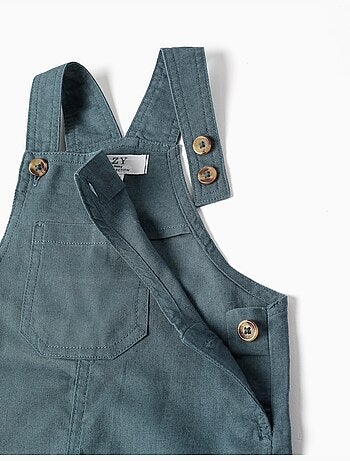 Salopette en lin et coton avec poches
