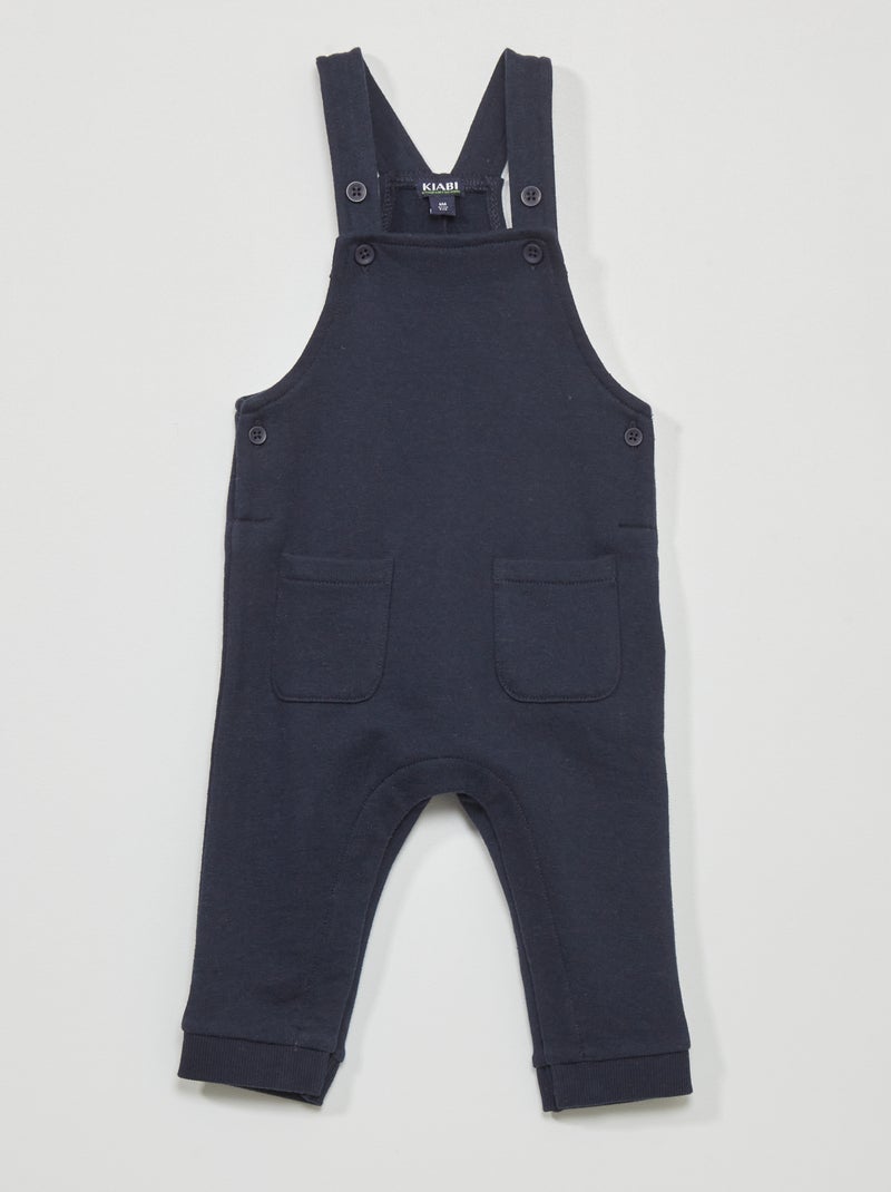 Salopette en molleton bleu marine - Kiabi