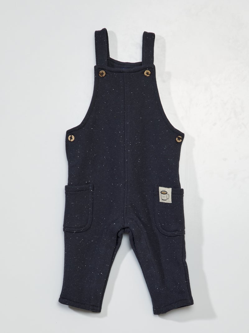 Salopette en molleton maille moulinée gris foncé - Kiabi