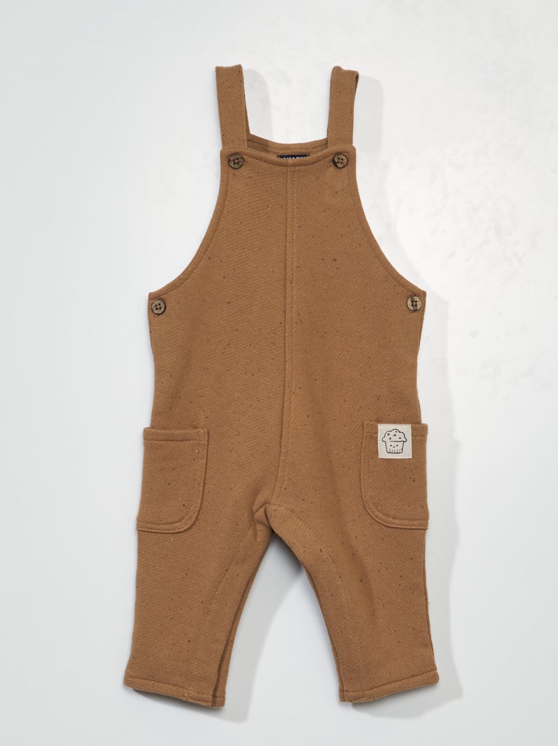 Salopette en molleton maille moulinée Marron clair - Kiabi
