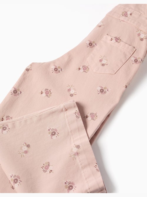Salopette en sergé à jambe large avec motif floral - Kiabi Salopette en sergé à jambe large avec motif floral - Kiabi