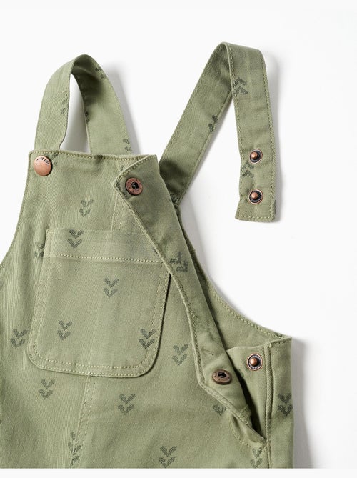 Salopette en sergé à motif floral - Kiabi