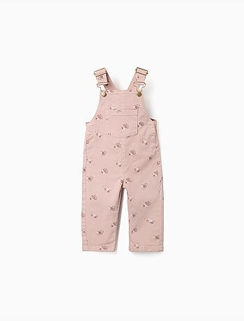 Salopette en sergé avec motif floral