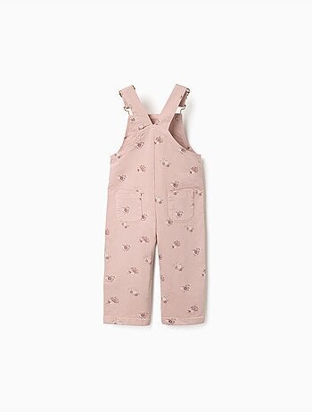 Salopette en sergé avec motif floral