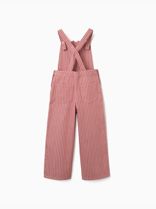 Salopette en sergé de coton à rayures - Kiabi