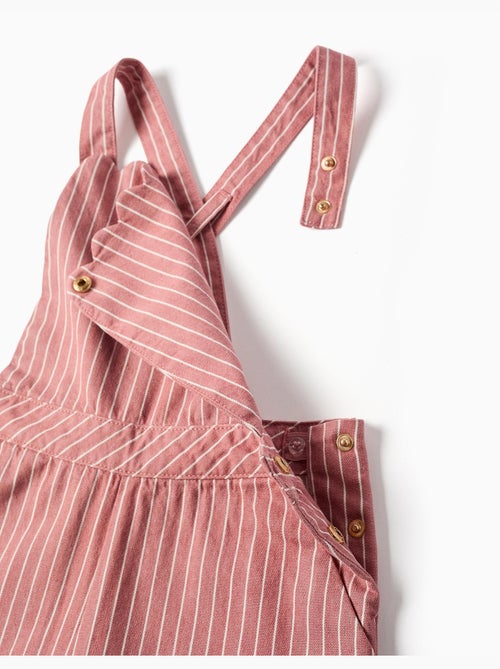 Salopette en sergé de coton à rayures - Kiabi