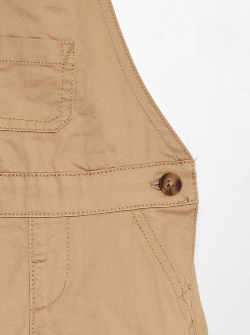 Salopette en twill Beige - Kiabi