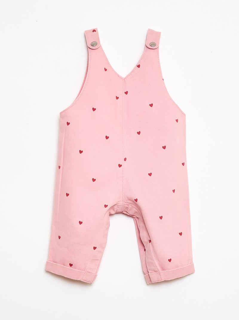 Salopette en twill Rose - Kiabi