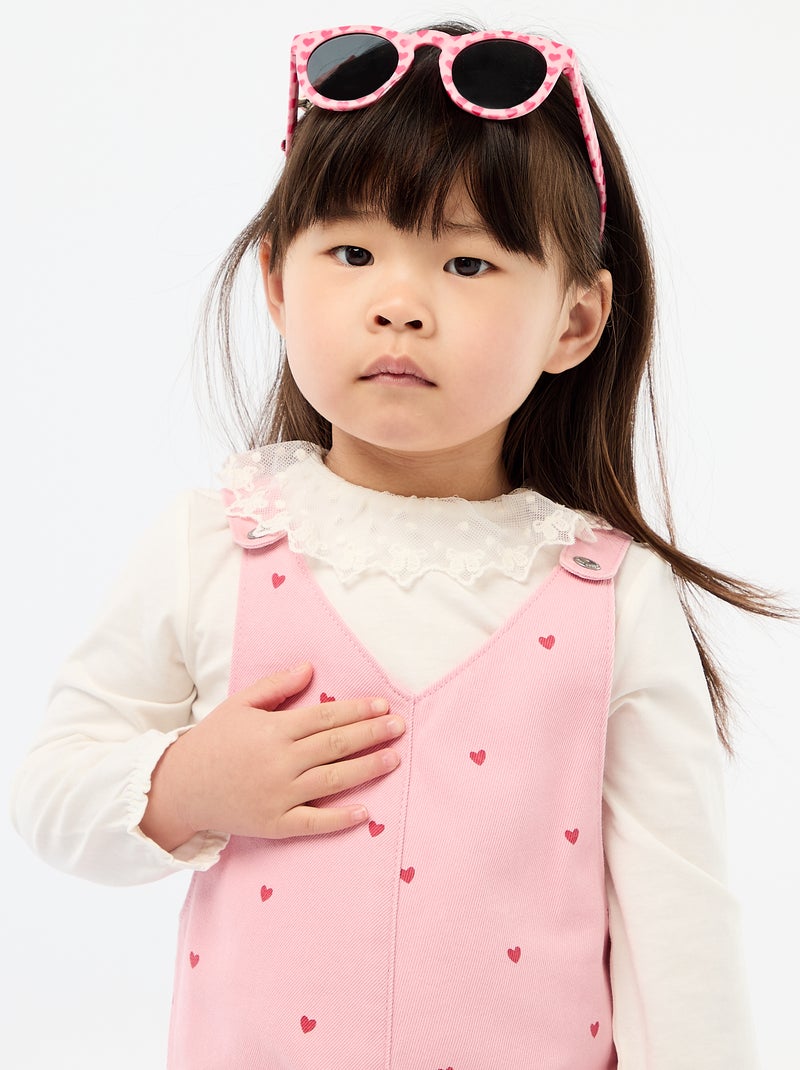 Salopette en twill Rose - Kiabi