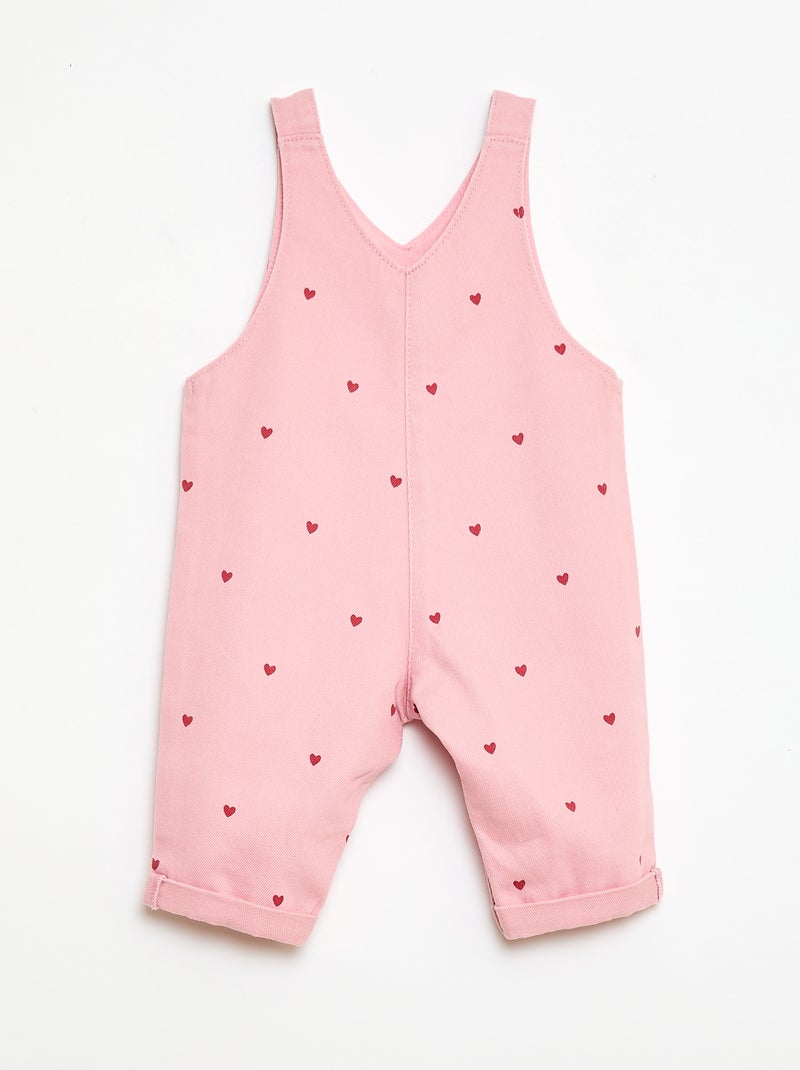 Salopette en twill Rose - Kiabi