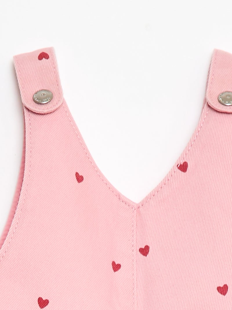 Salopette en twill Rose - Kiabi